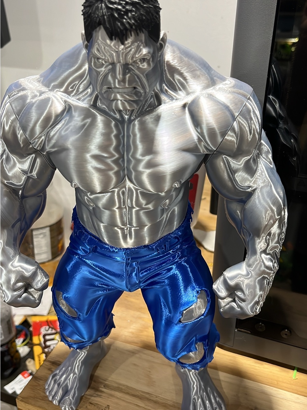 Men's Blue Ripped Athletic Shorts - Brand